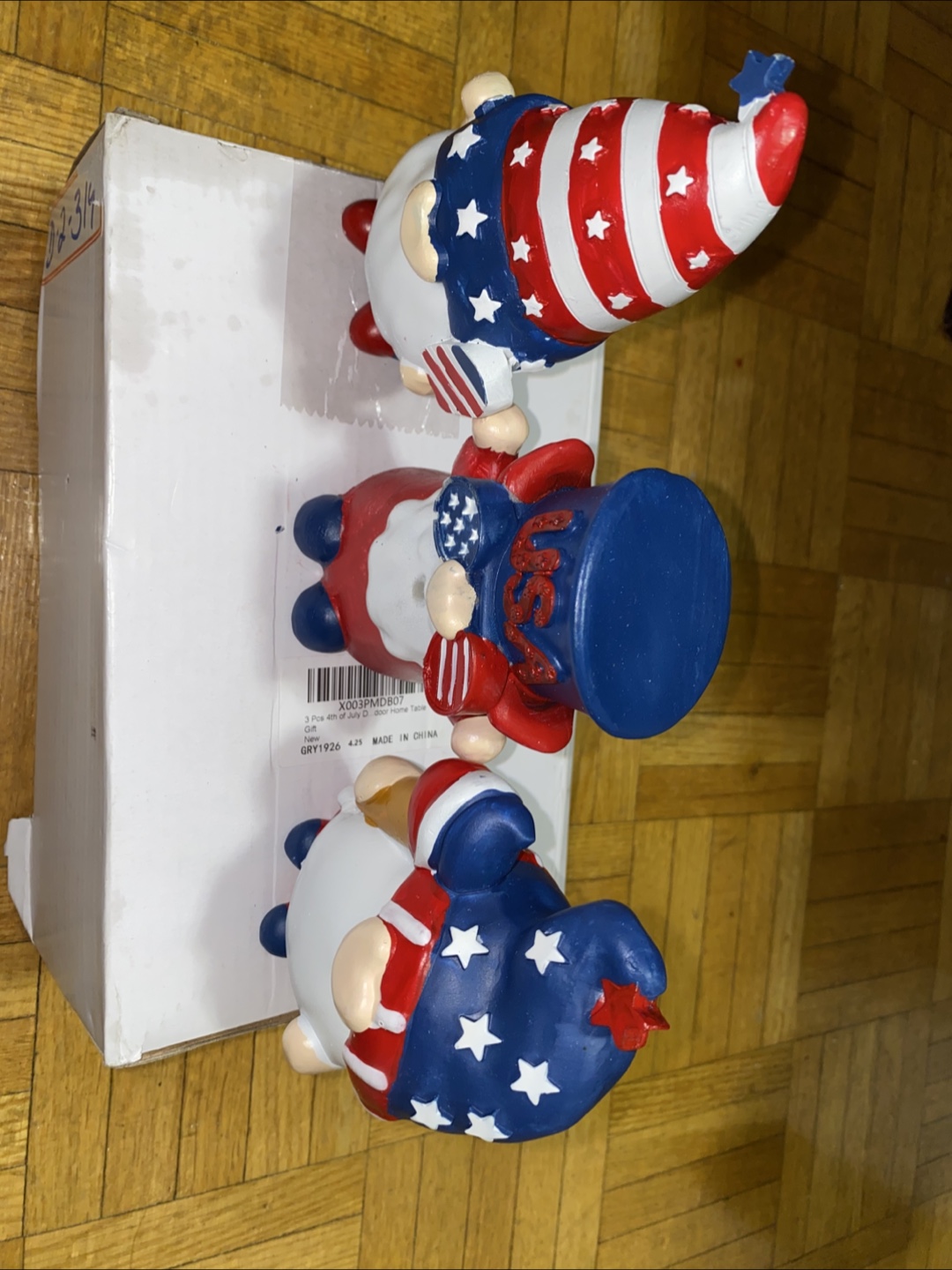 Patriotic Gnome Set of 3