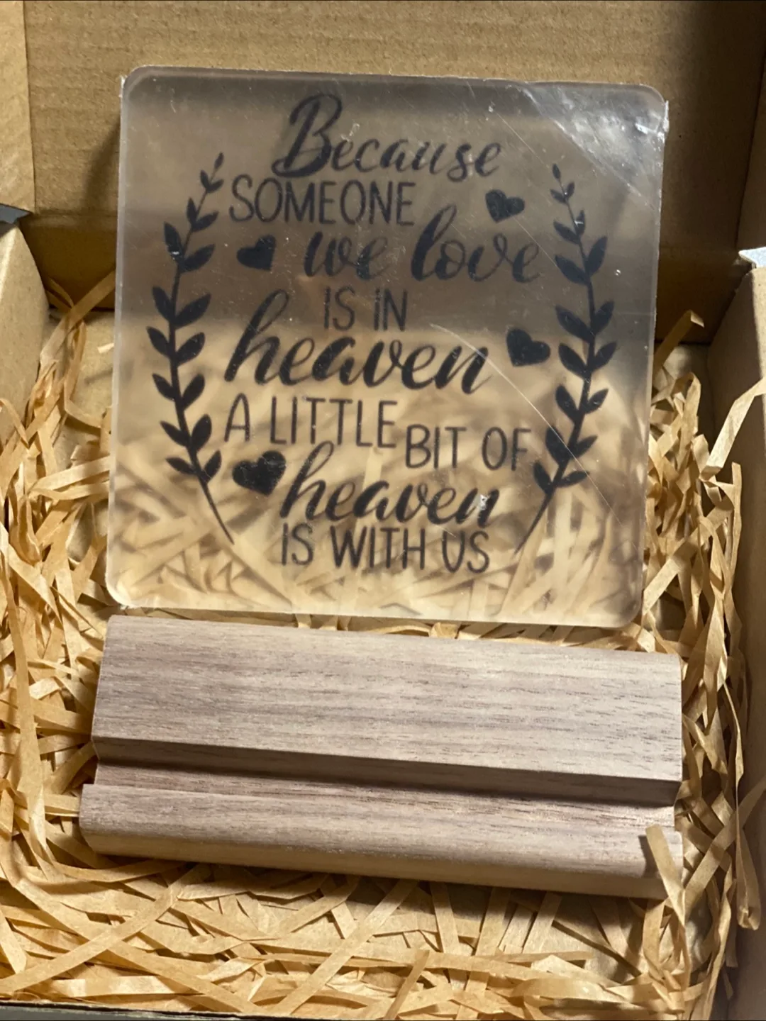 Urheart Sympathy Gift with Wooden Stand (Heaven) thumbnail
