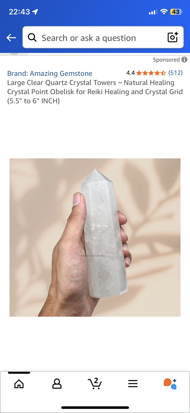 Clear Quartz Crystal Tower 5.5"-6" Reiki Healing - photo 2
