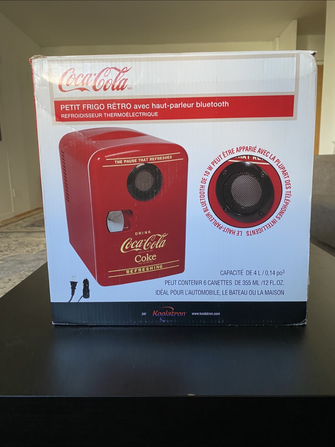 Coca-Cola Retro Mini Cooler with Bluetooth Speaker