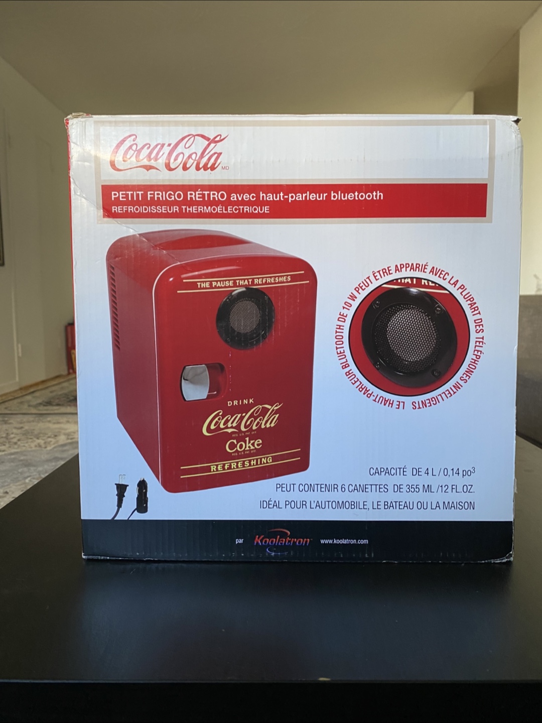 Coca-Cola Retro Mini Cooler with Bluetooth Speaker - photo 2