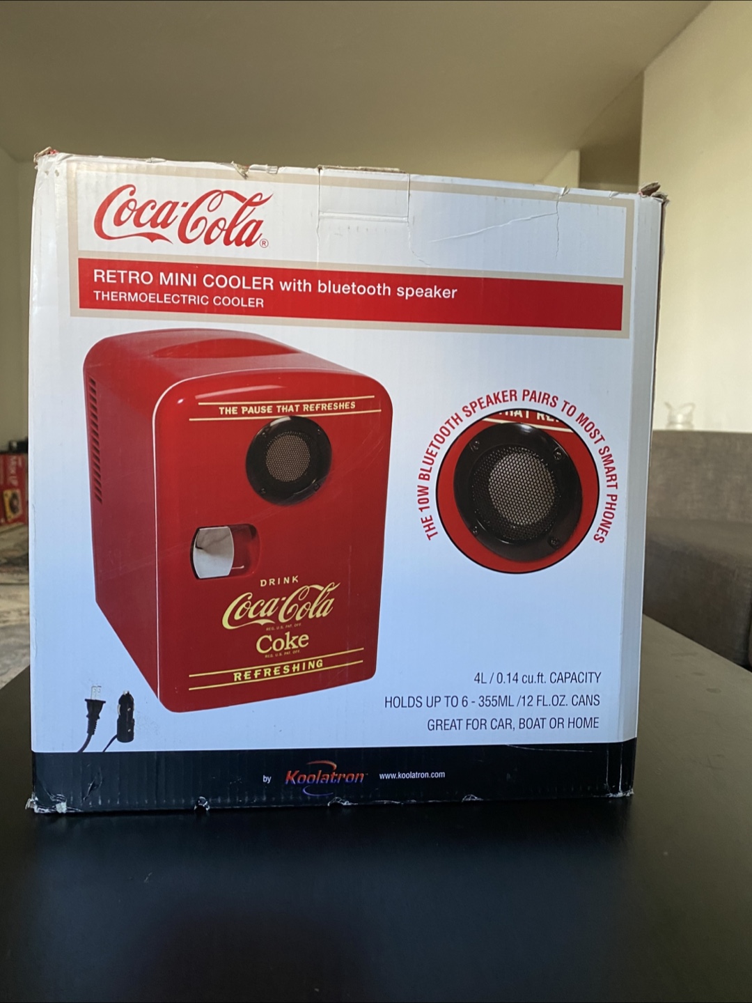 Coca-Cola Retro Mini Cooler with Bluetooth Speaker - photo 3