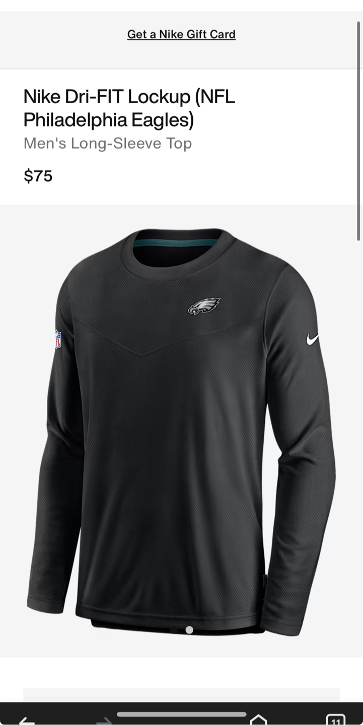 Nike Dri-FIT Eagles Long-Sleeve Top - New