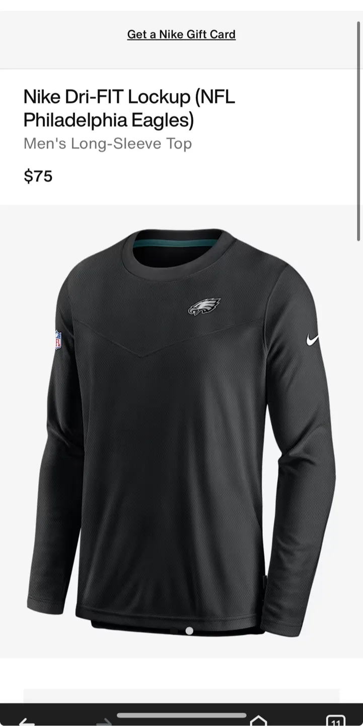 Nike Dri-FIT Eagles Long-Sleeve Top - New thumbnail