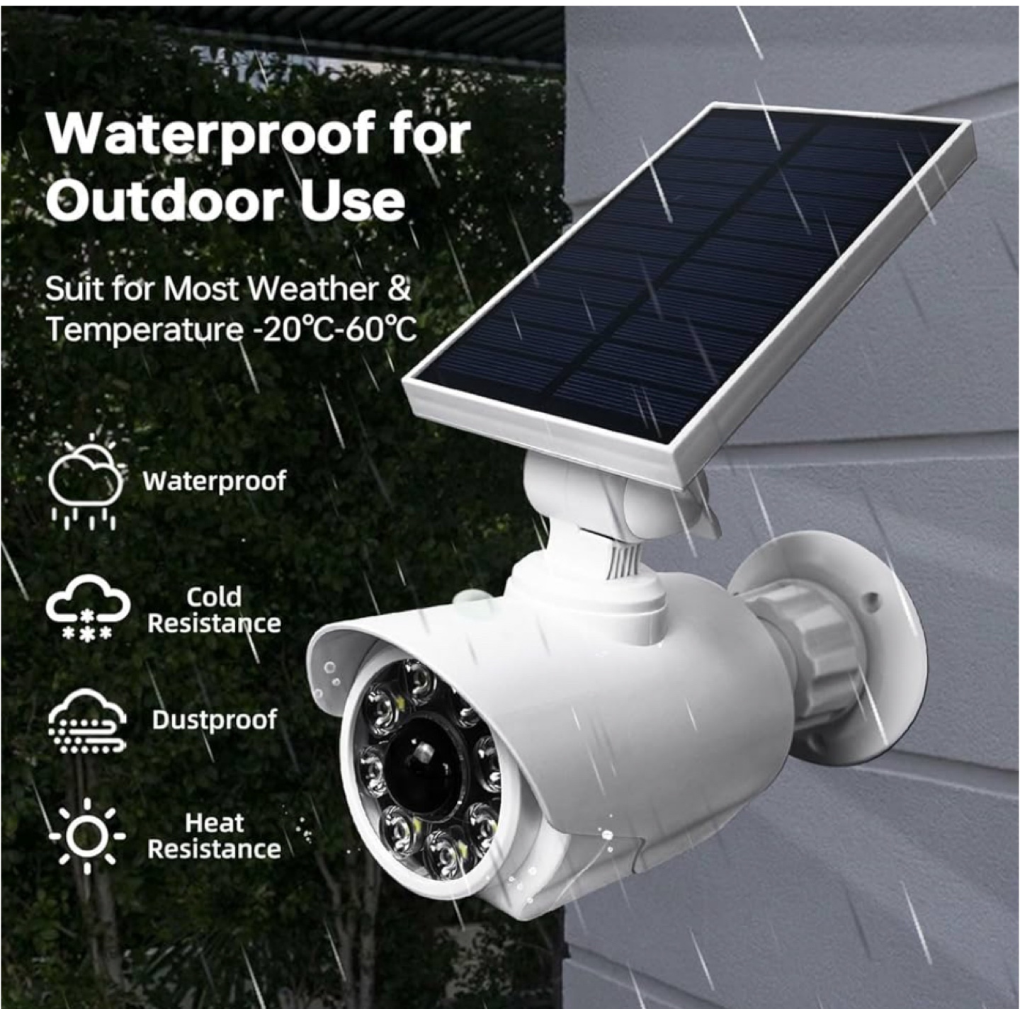 Fake Solar Powered Motion Sensor Security Light - White - photo 3