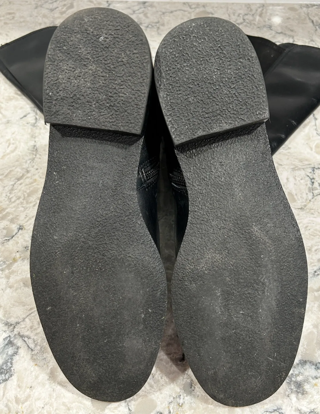 Anne Klein Tall Rise Riding Style Zip Up Black Leather Boots image indicator(7)