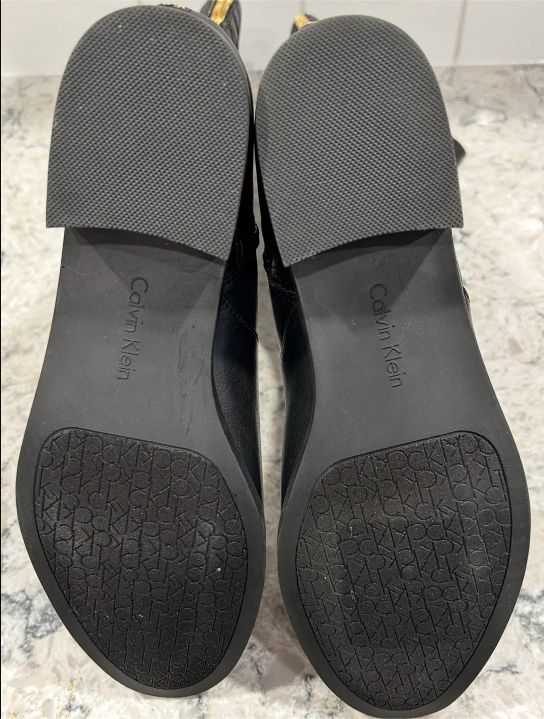 Calvin Klein Tall Rise Riding Style Zip Up Women’s Black Boots image indicator(6)