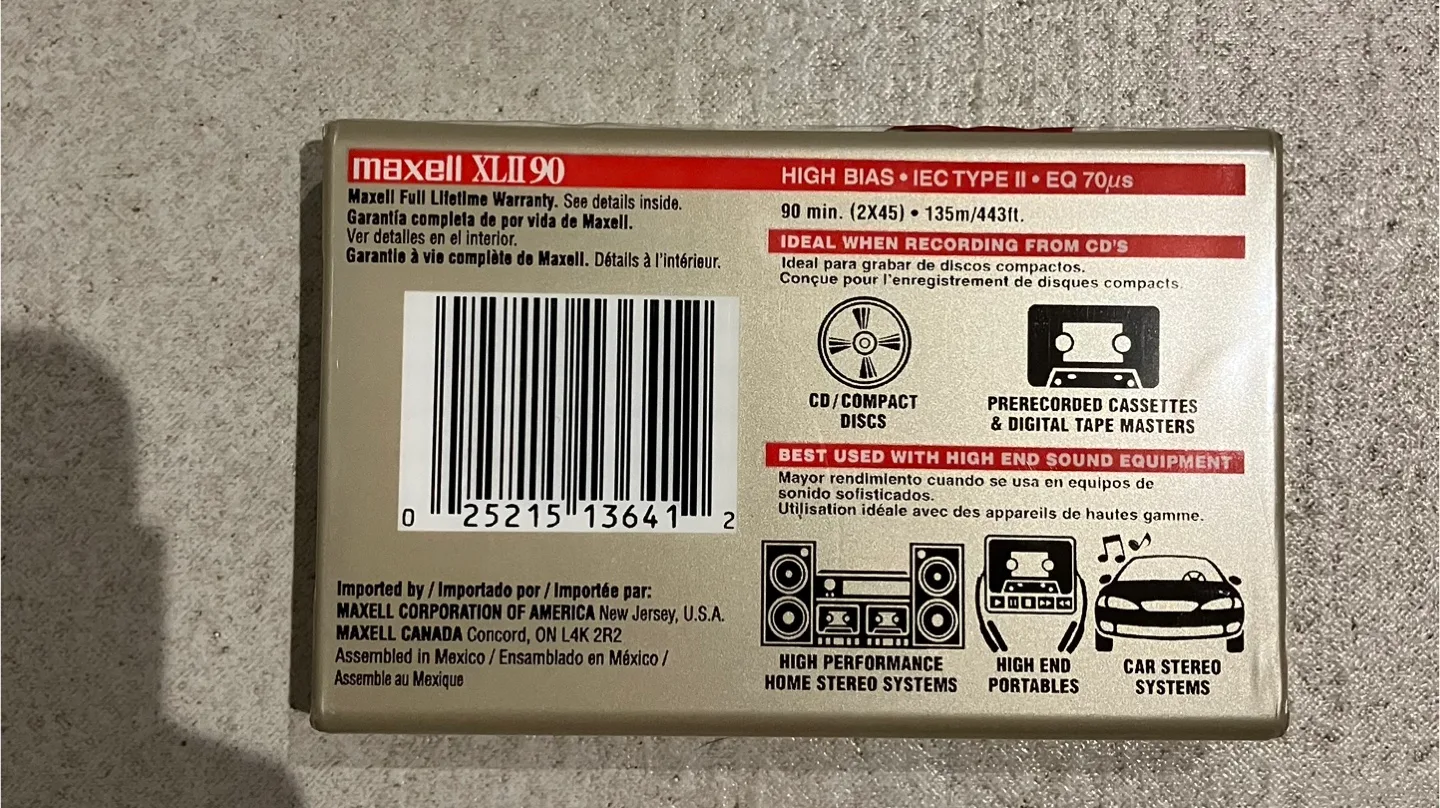 New Maxell XLII 90 Cassette image indicator(2)