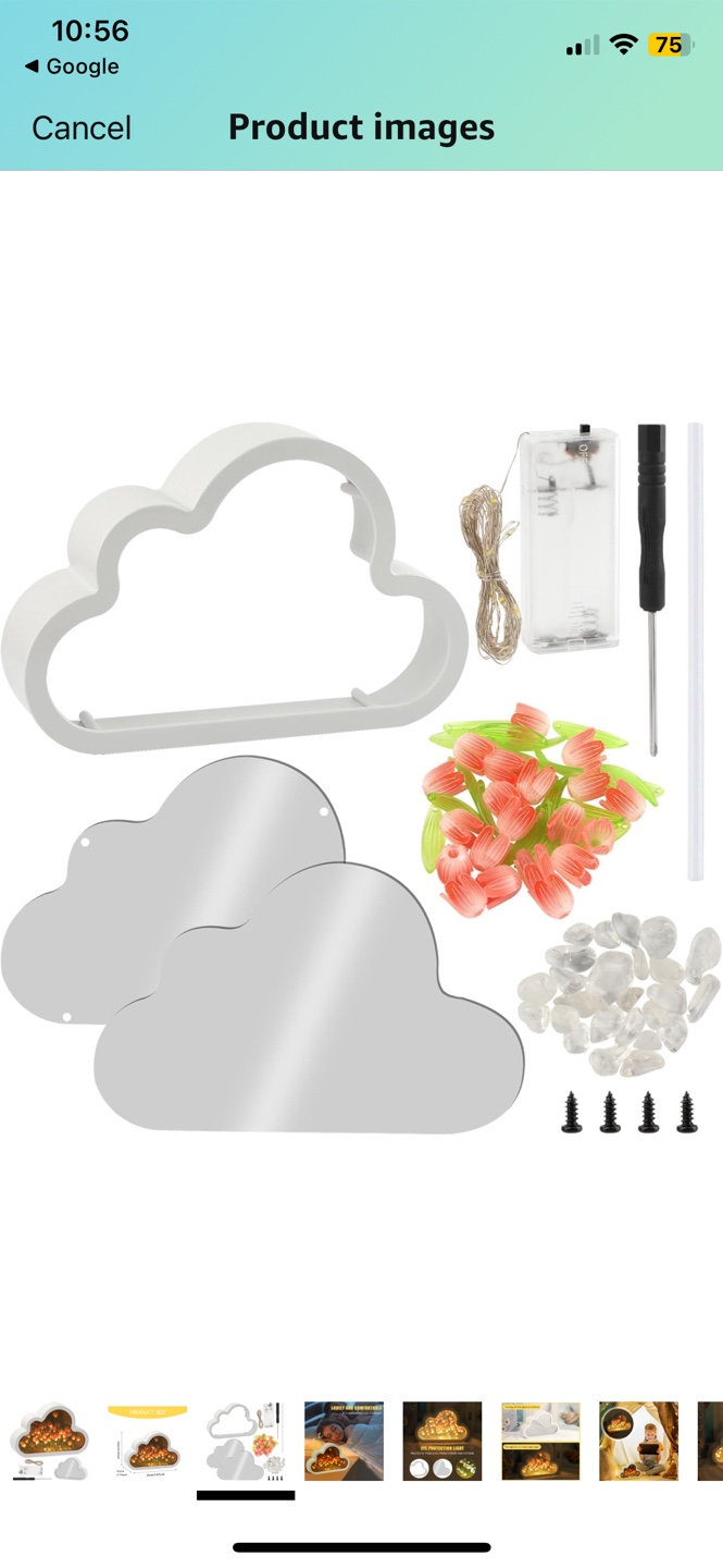 Cloud Tulip Night Light - Mirror & Lamp - photo 2