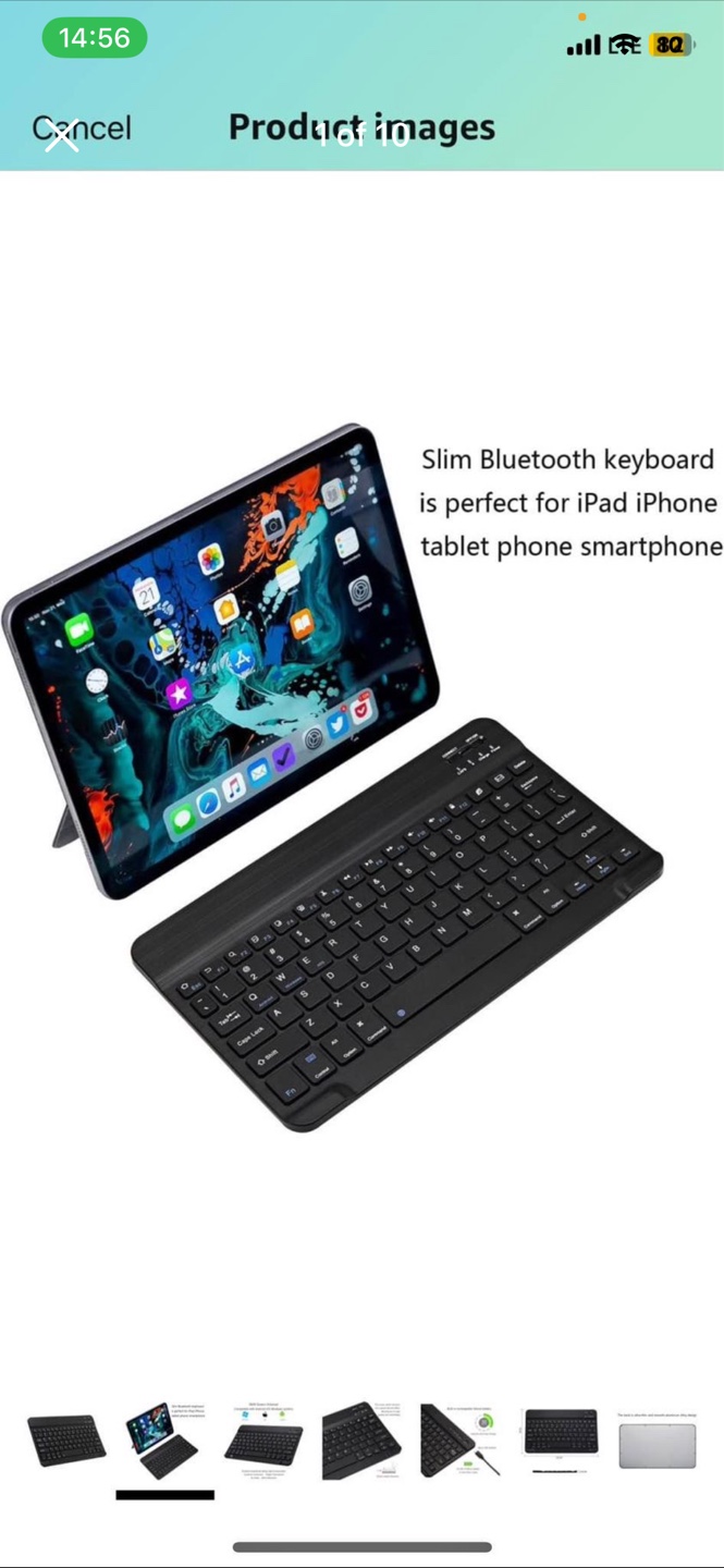 Bluetooth Keyboard for iPad/iPhone - Slim & Portable