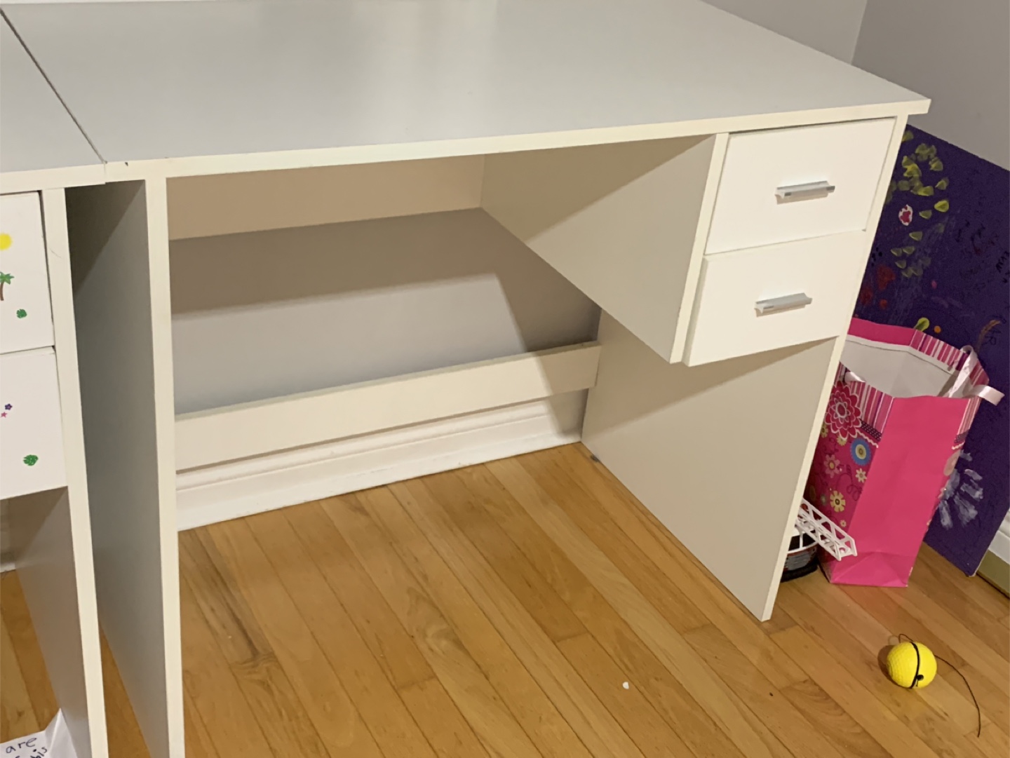White Desk with Drawers
