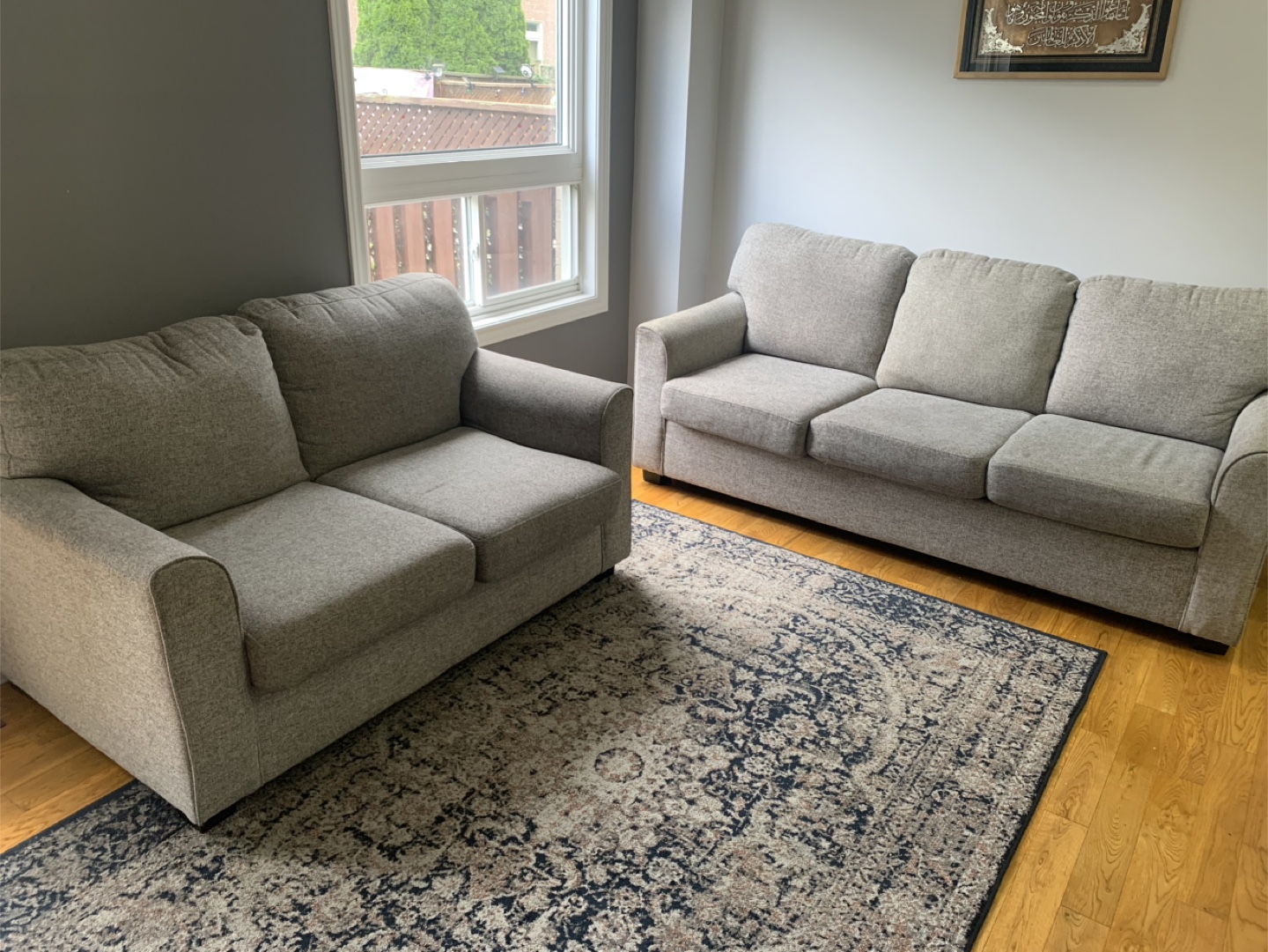 Sofa Set - Loveseat and 3-Seater Sofa Bed