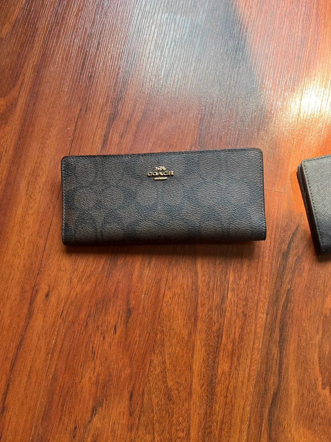 Coach C3549 Brown/Black Slim Wallet - New thumbnail