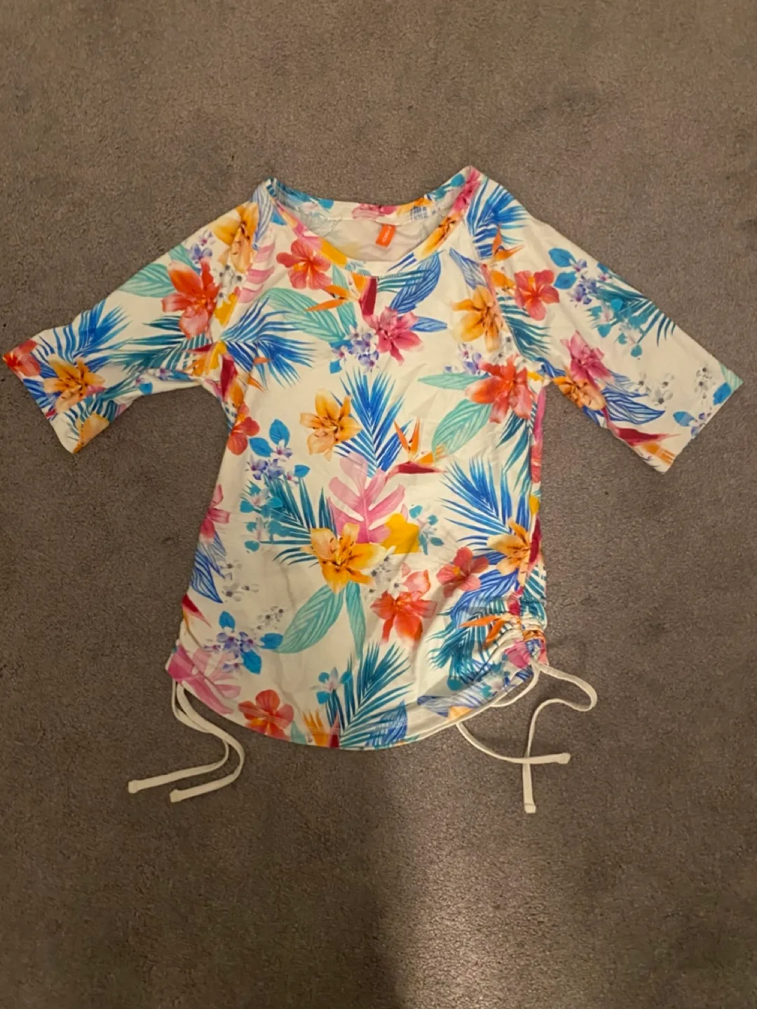 XL Joe Fresh Floral Rash Guard thumbnail