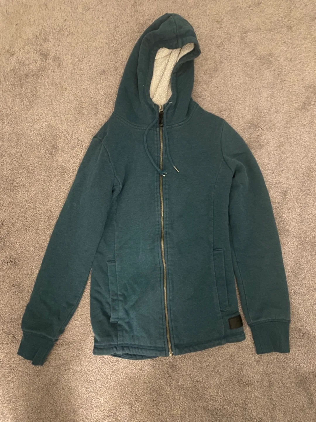 Teal Sherpa-Lined Hoodie thumbnail