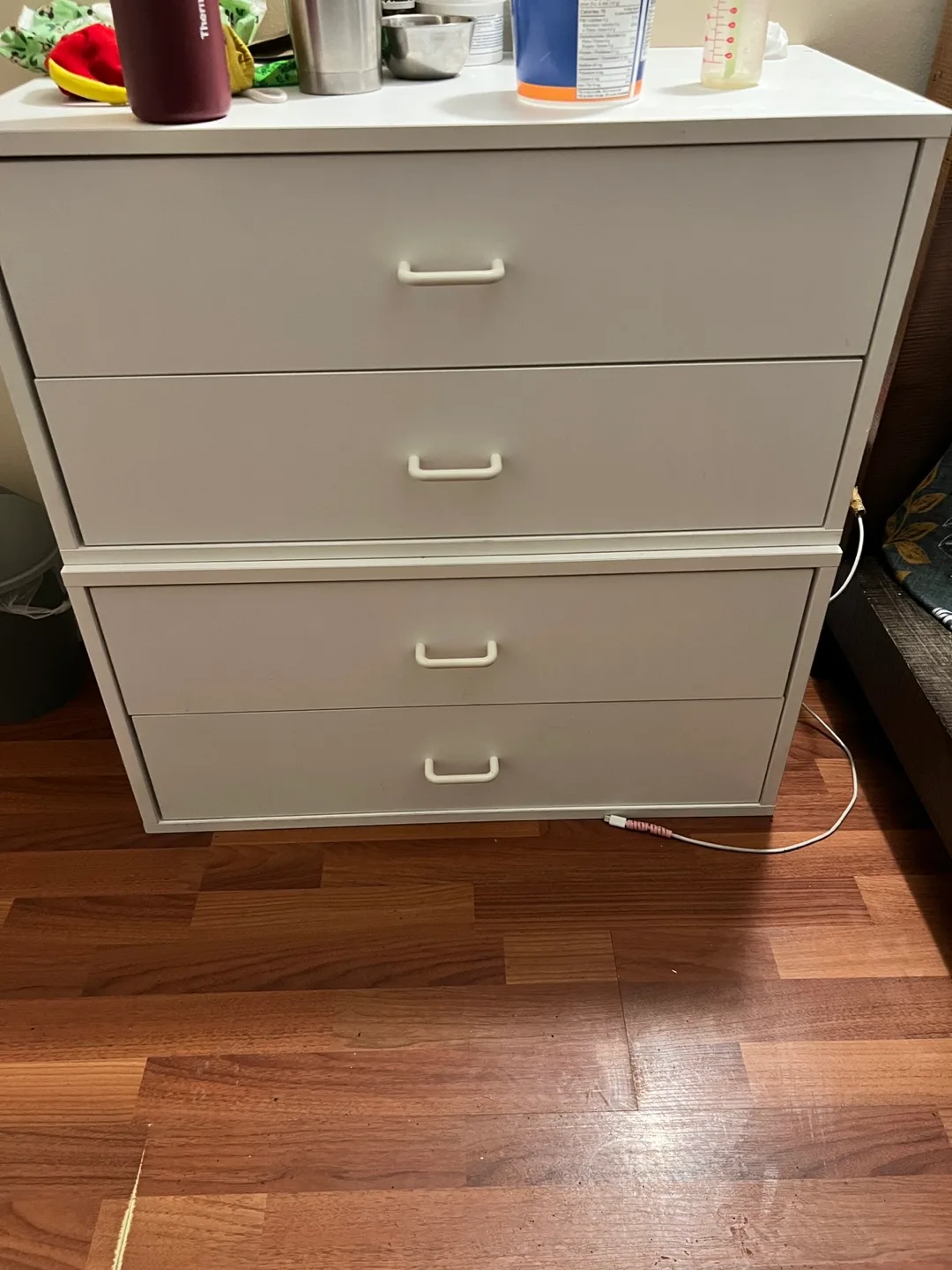 White two Drawers - 2 set thumbnail