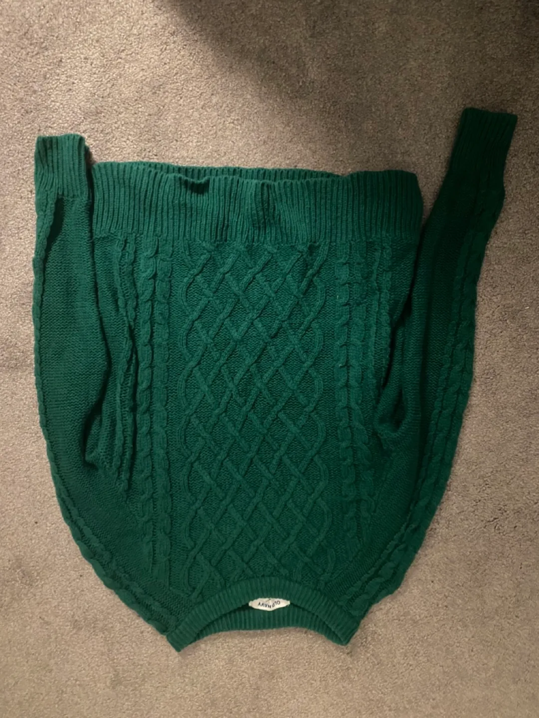 Old Navy Petite Green Knit Sweater - Size S thumbnail