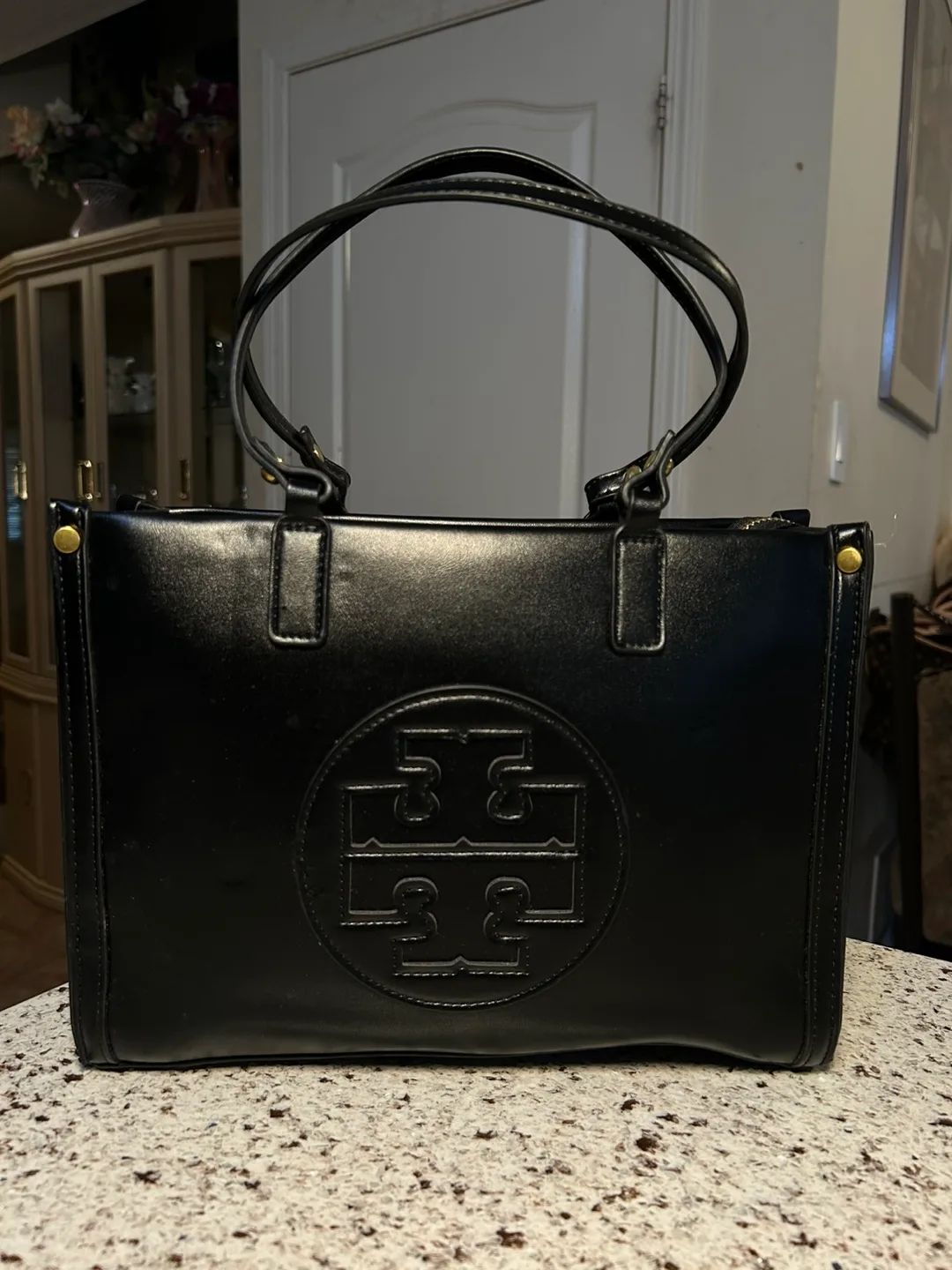 Tory Burch Leather Tote Bag - Black thumbnail