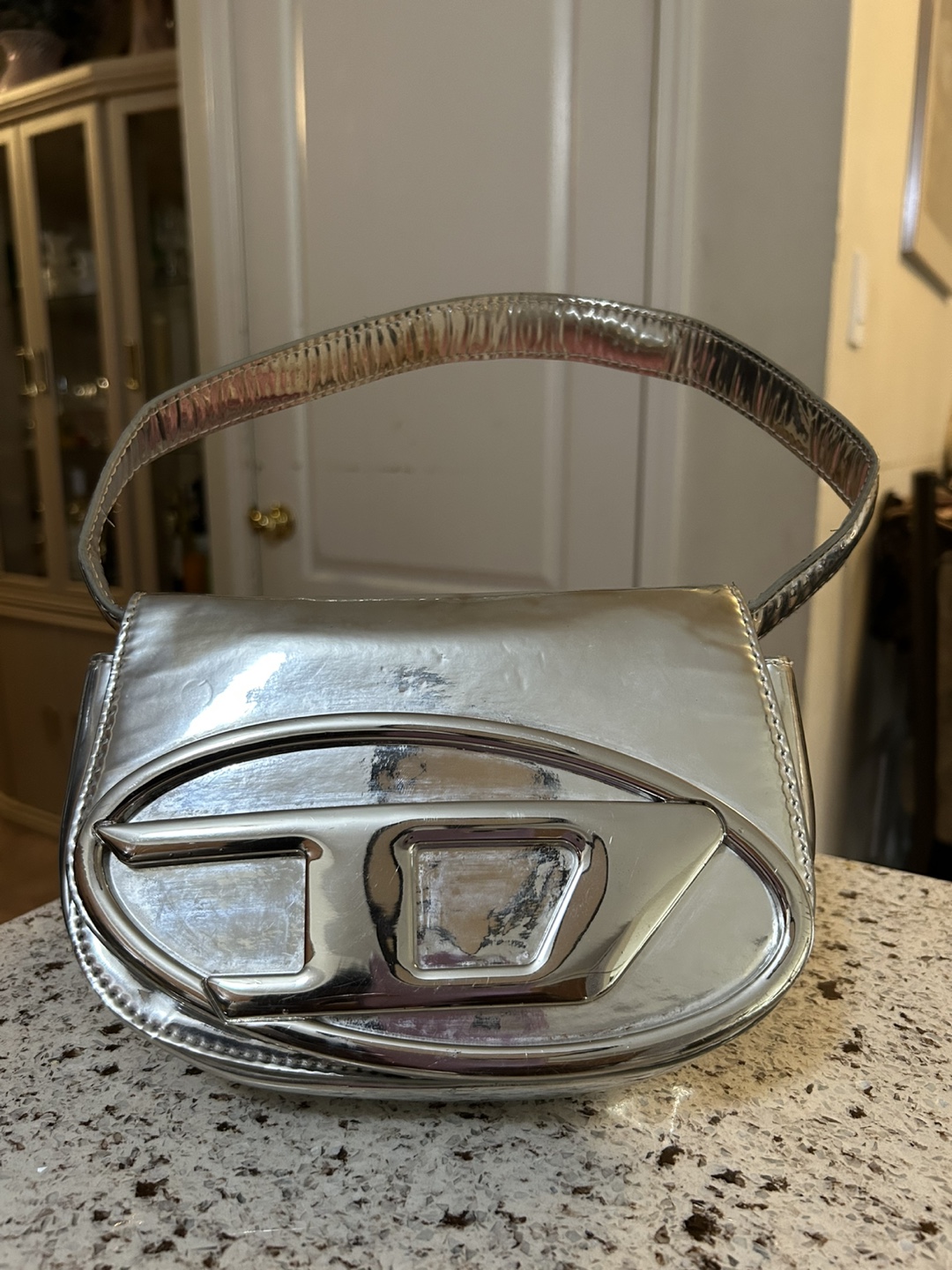 Diesel Silver Shoulder Bag