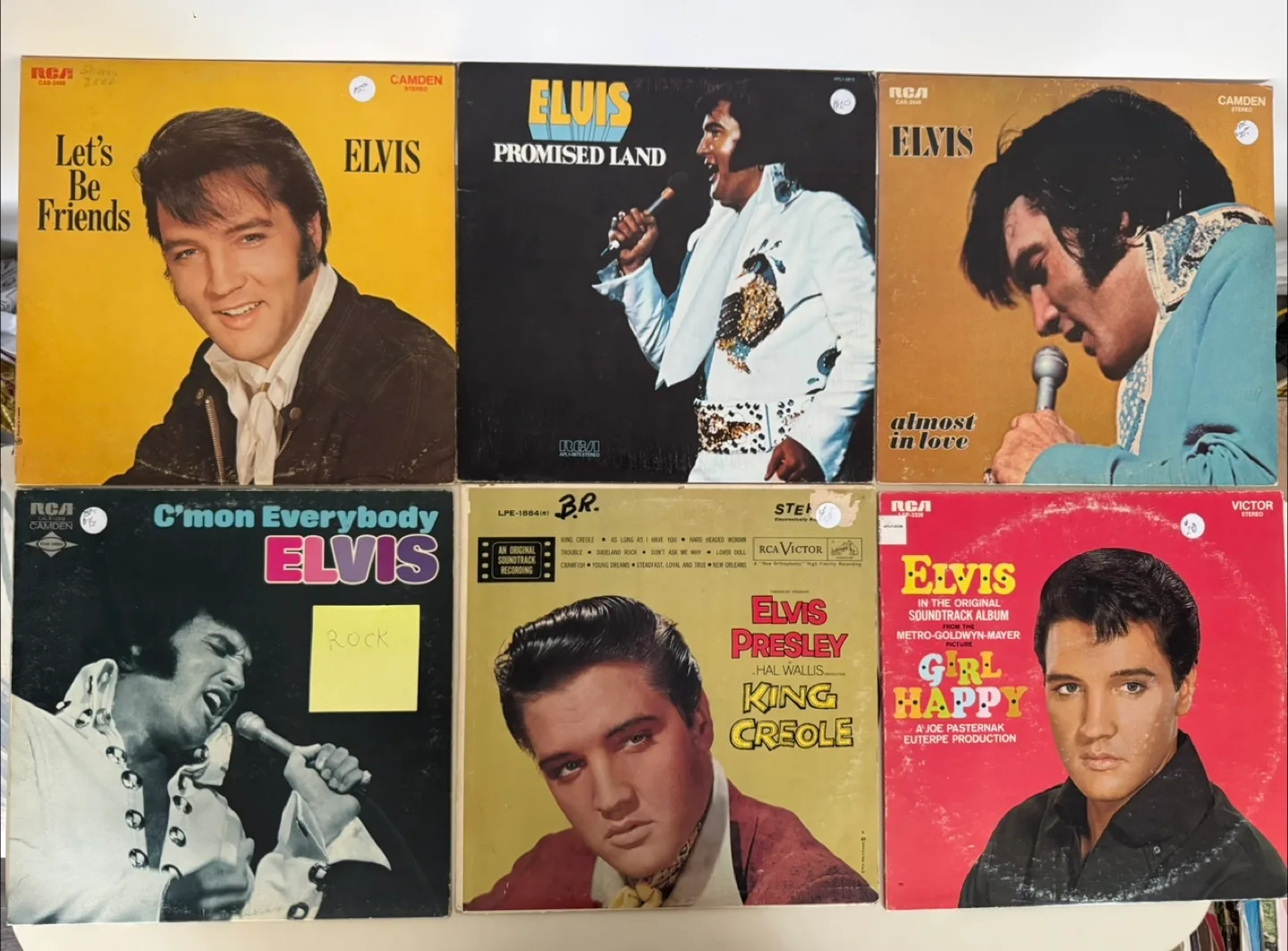 Elvis Presley Vinyl Records - Lot of 6 image indicator(5)