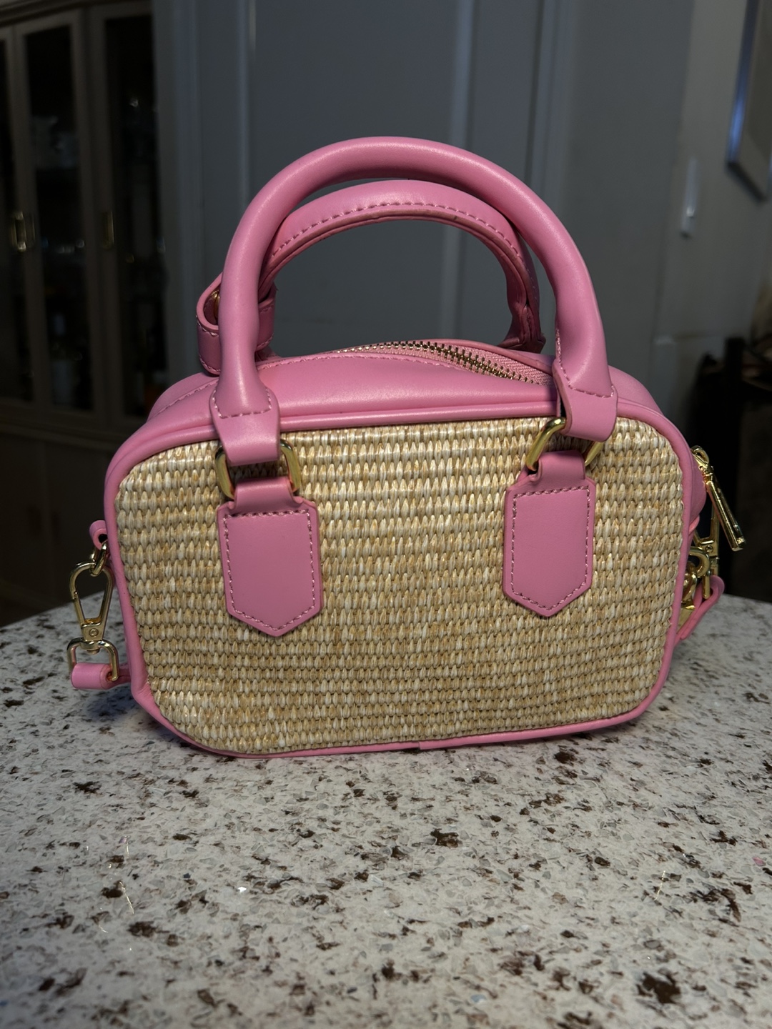 Miu Miu Pink Straw Mini Handbag - photo 3