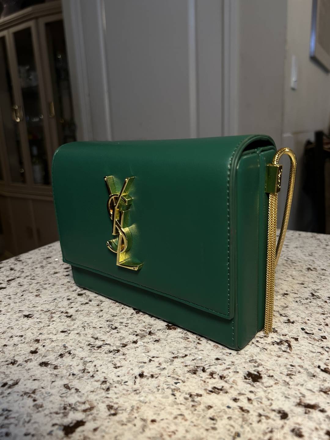 Saint Laurent Green Leather Shoulder Bag - photo 3