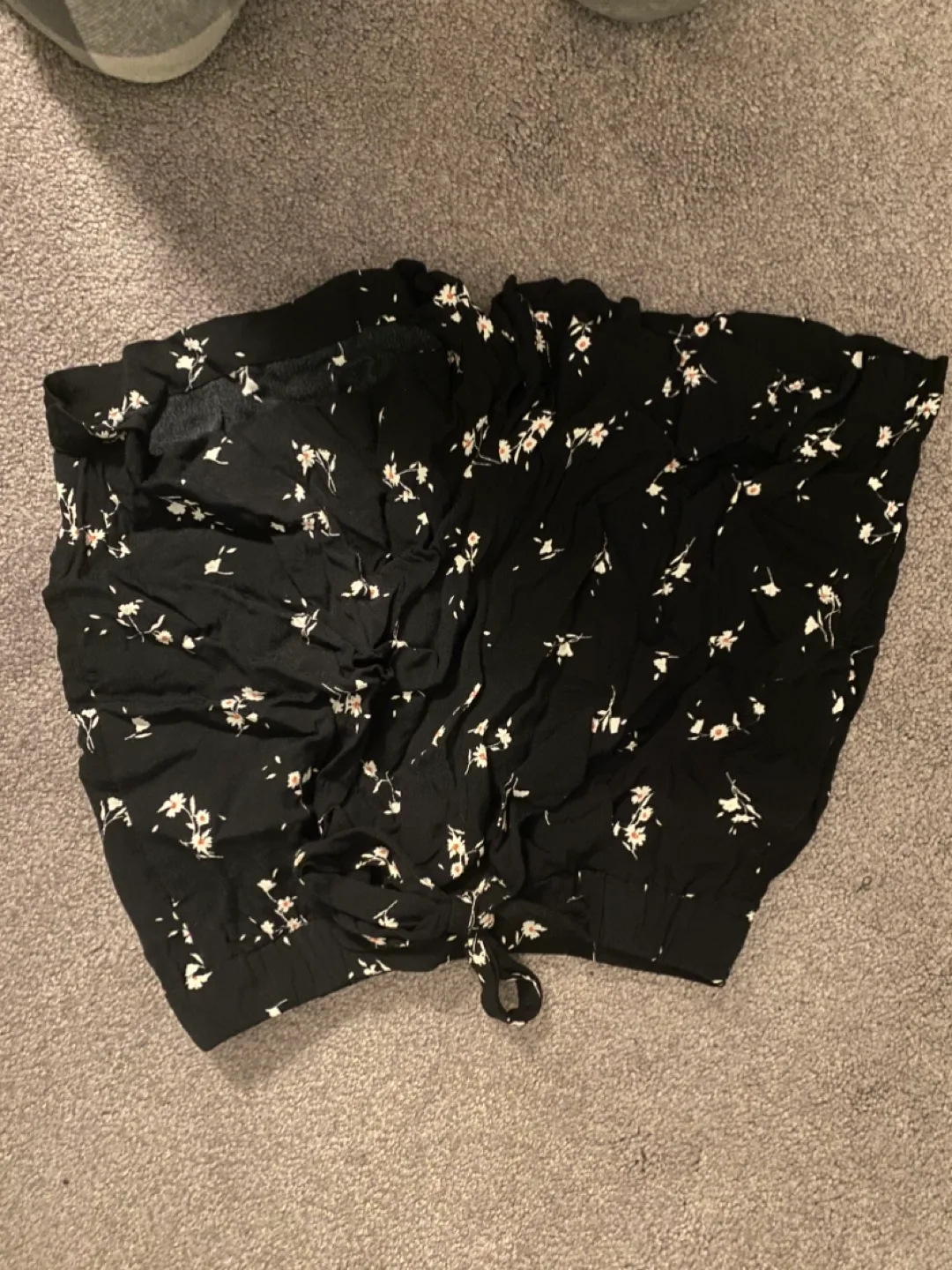 Floral Print Shorts - Black thumbnail