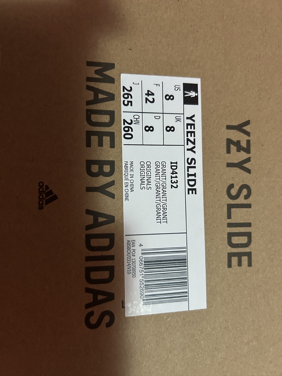 Adidas Yeezy Slide, Granite, US 8 - photo 4