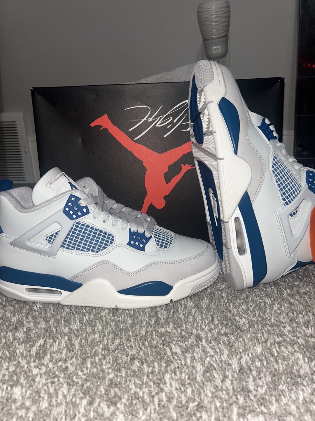 Nike Air Jordan 4 Retro White/Blue Size 8.5 (New) - photo 2