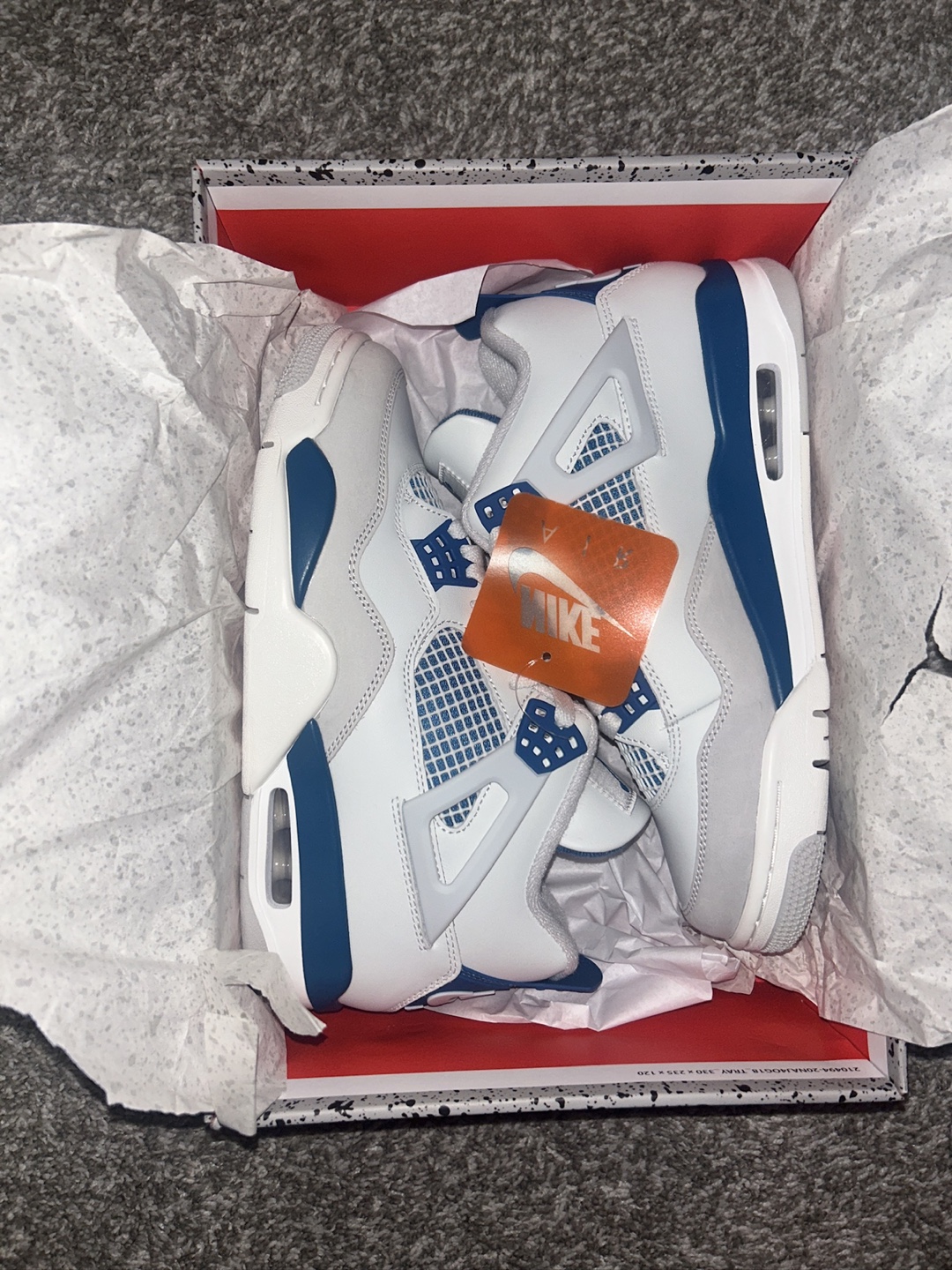 Nike Air Jordan 4 Retro White/Blue Size 8.5 (New)