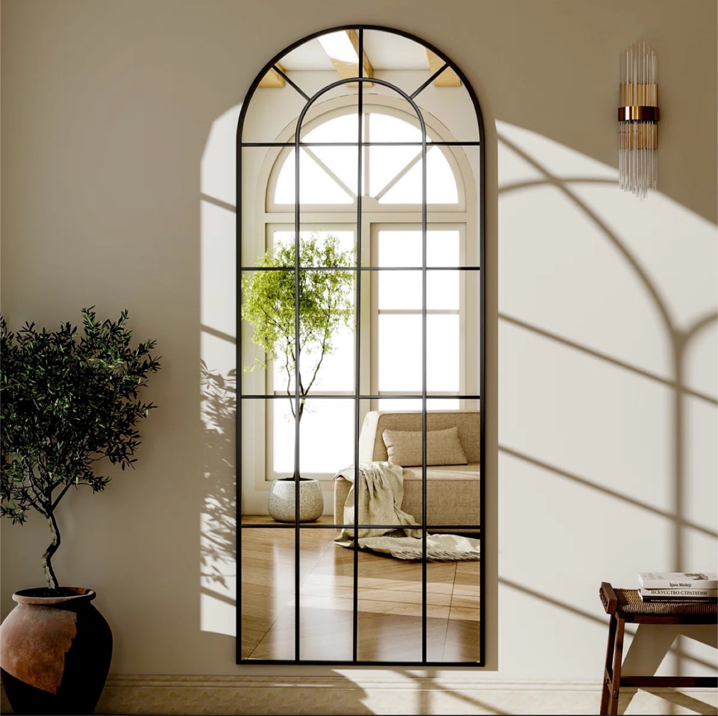 Windowpane Full Length Mirror