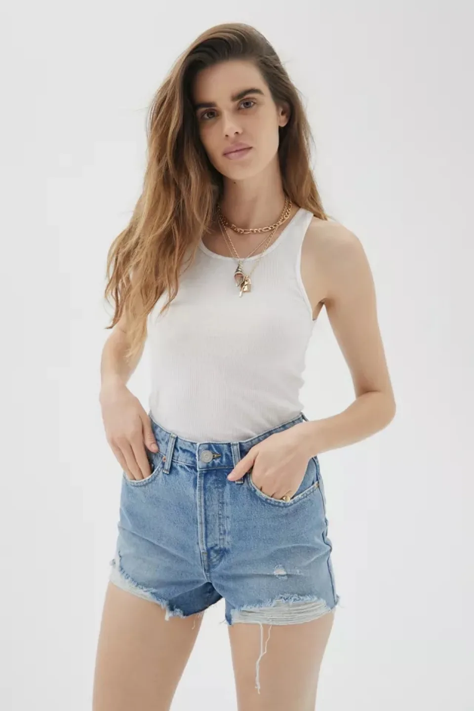 BDG Urban Outfitters Denim Cutoff Shorts - Size 24 thumbnail