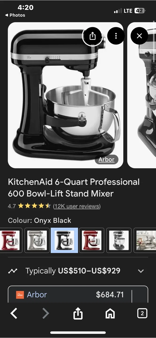KitchenAid Bowl-Lift Stand Mixer image indicator(2)