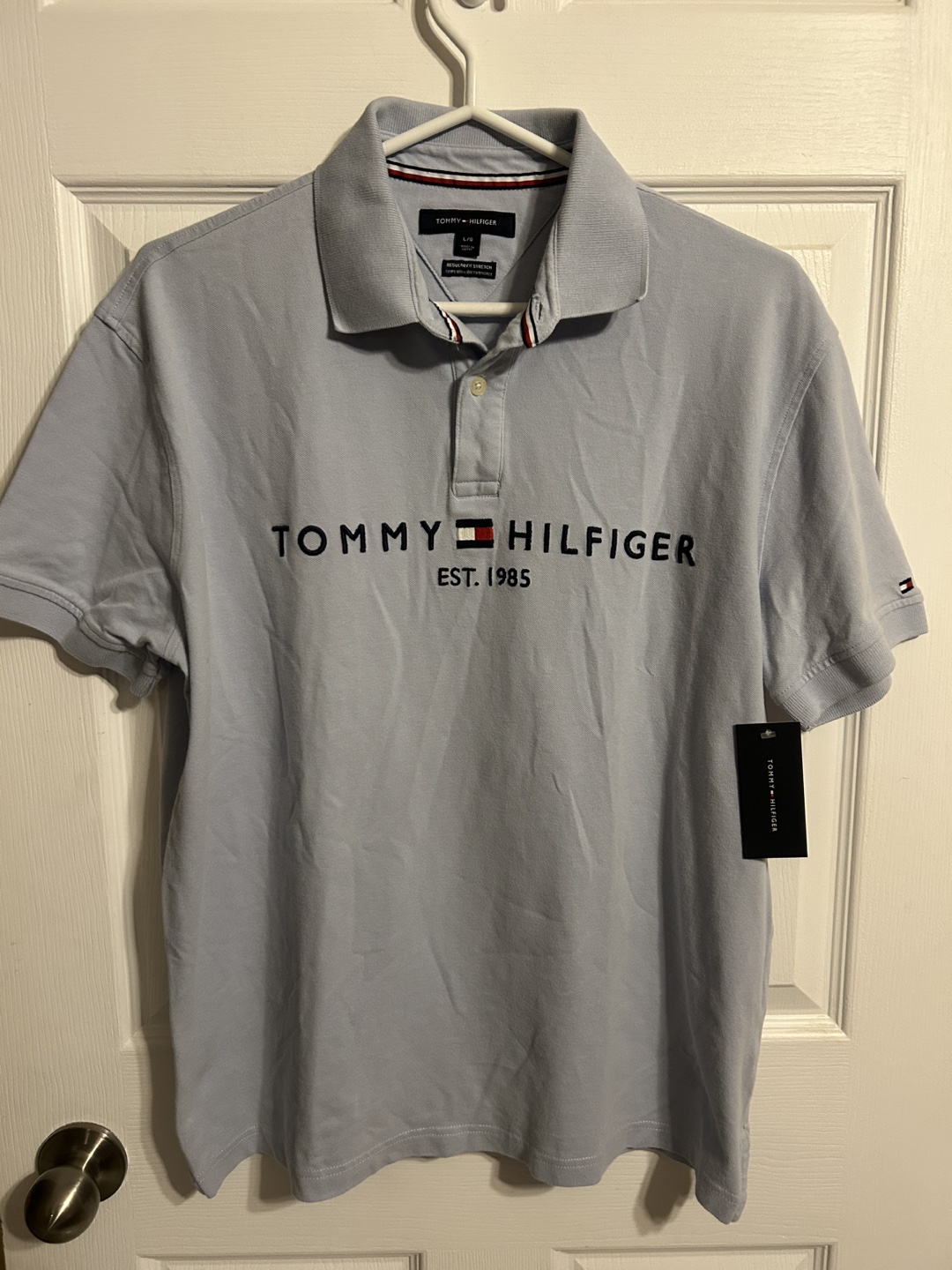 Tommy Hilfiger Polo Shirt - Size L - Light Blue
