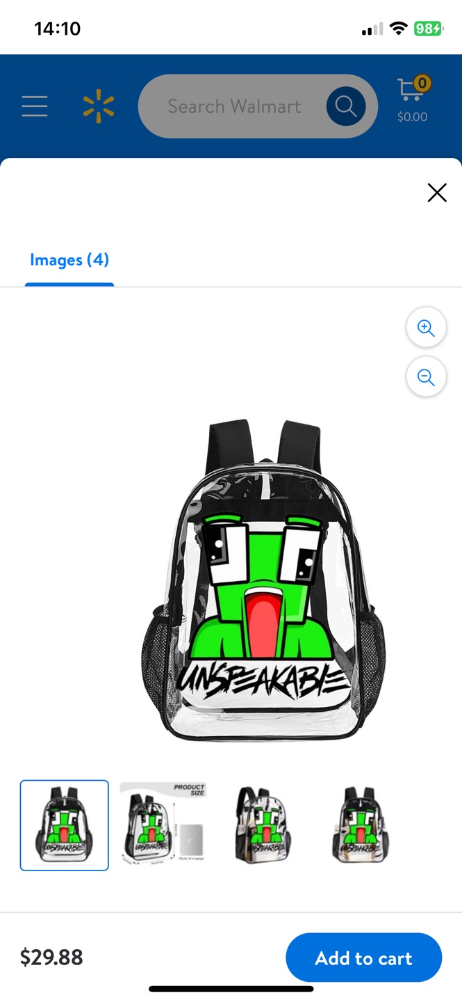 Unspeakable Clear Backpack - photo 2