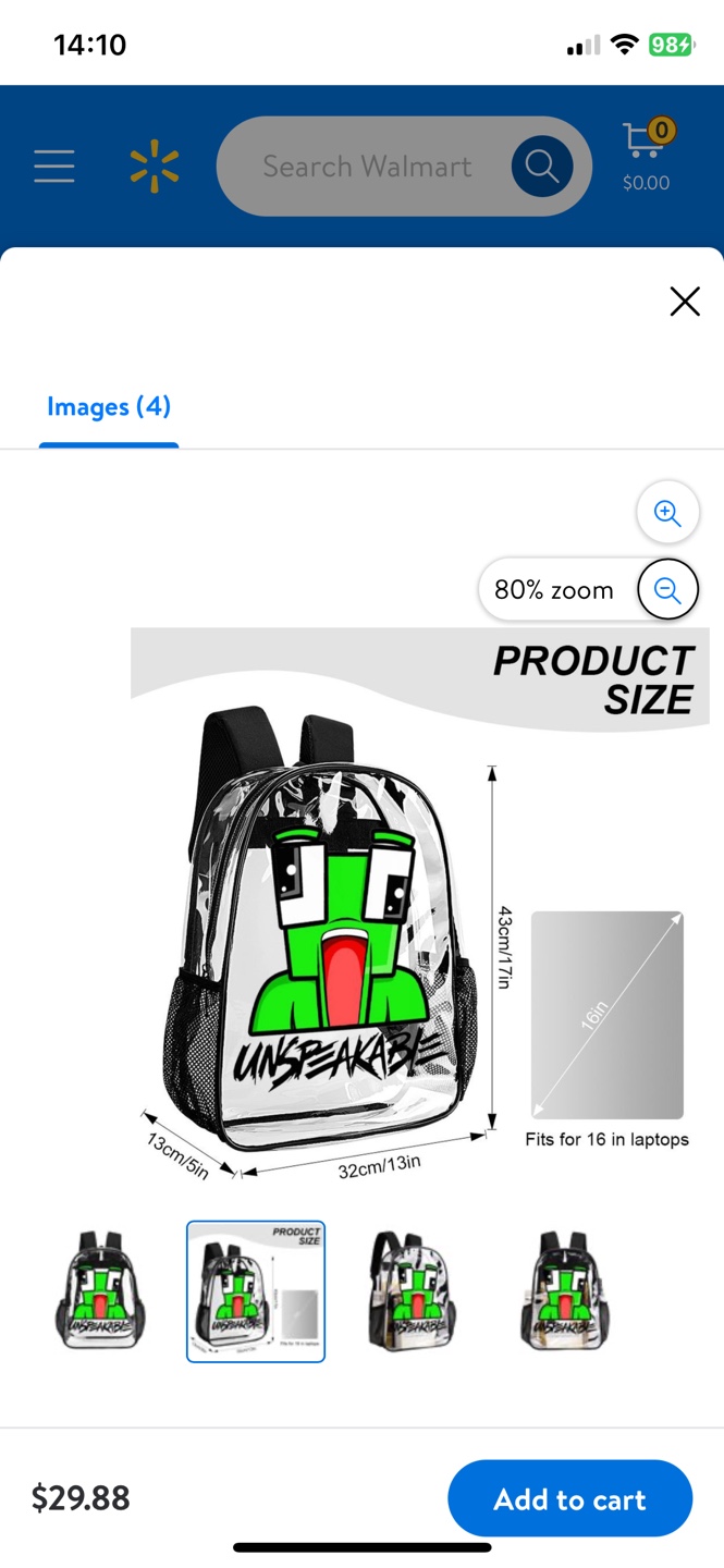 Unspeakable Clear Backpack - photo 3