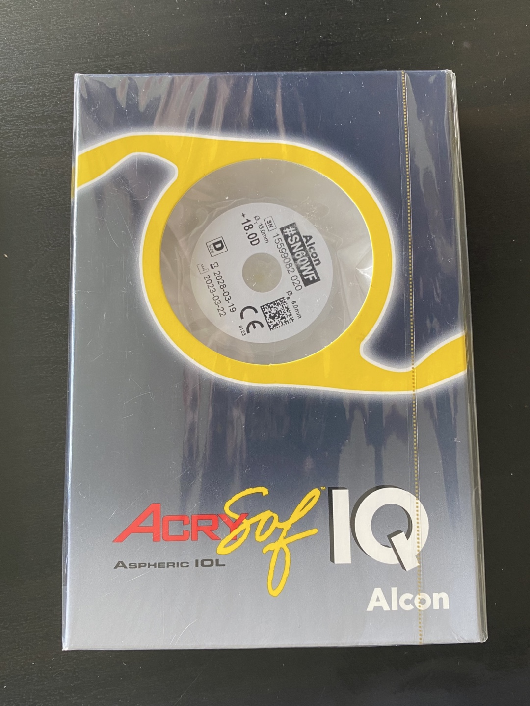 Alcon AcrySof IQ Aspheric IOL -18.0D
