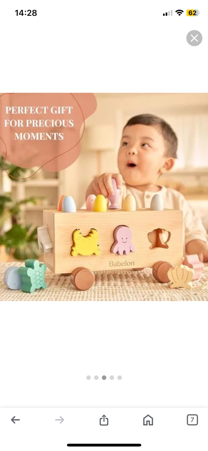 Babelon Shape Sorter Cart - Toddler Toy - photo 4