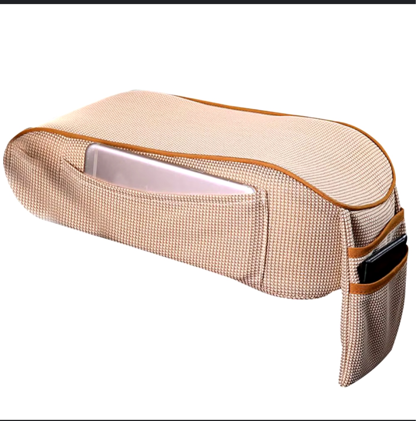 ENESEA Beige Car Armrest Box Cover Pad - photo 2