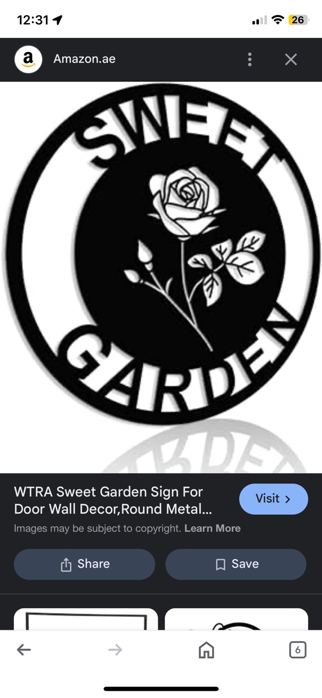 WTRA Sweet Garden Sign - 12" Metal Wall Art - photo 4