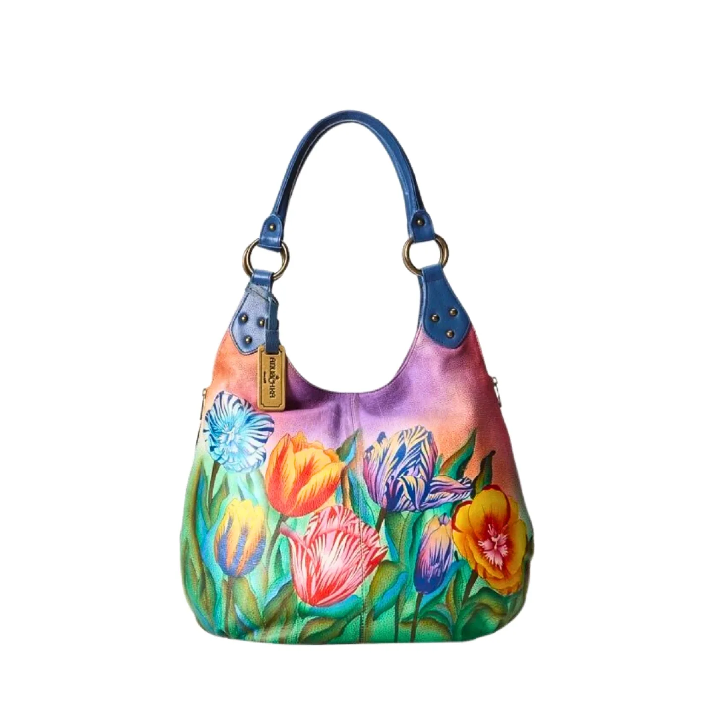 Anuschka Painted Leather Floral Handbag thumbnail