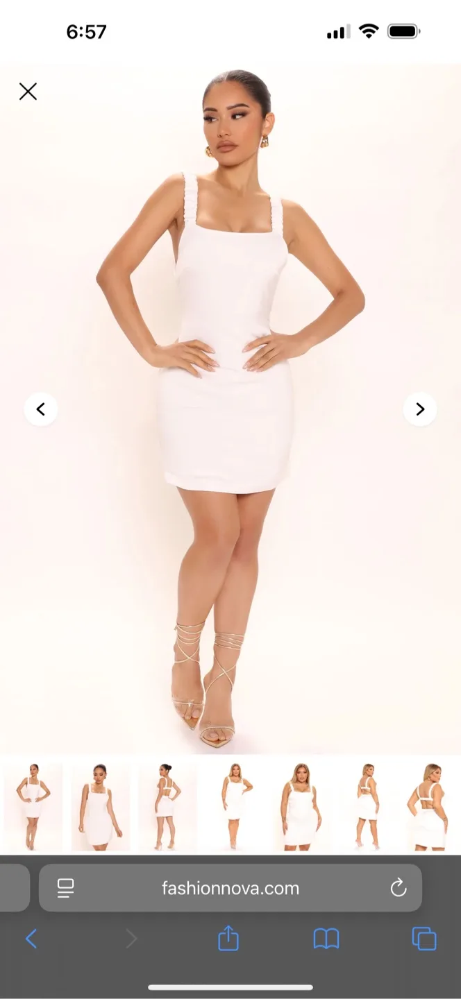Fashion Nova White Mini Dress image indicator(2)