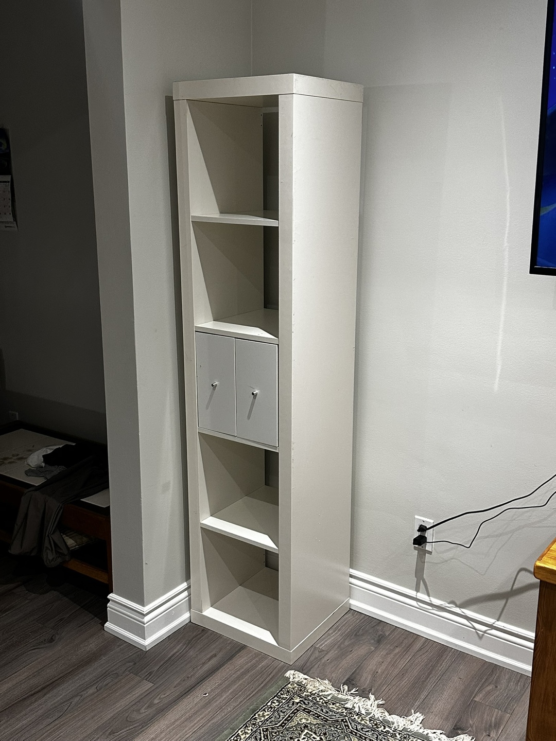 IKEA Kallax Shelf Unit and tv stand- White - photo 2