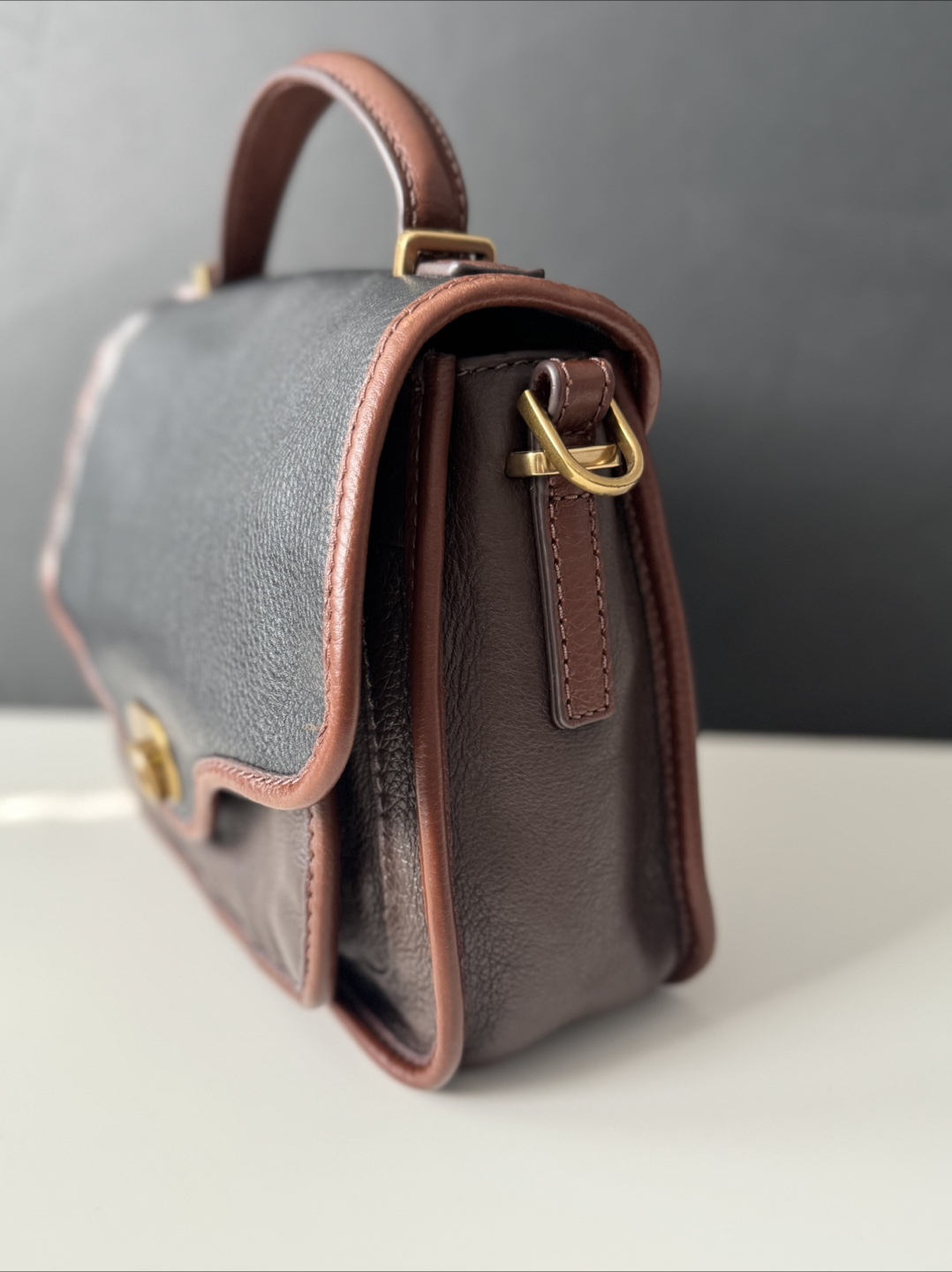 Fossil Heritage Top Handle Crossbody - Brown & Black - photo 2