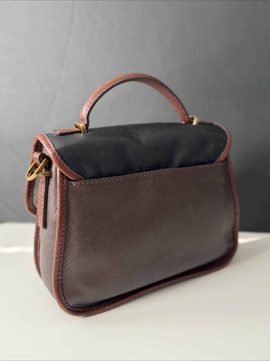 Fossil Heritage Top Handle Crossbody - Brown & Black - photo 3