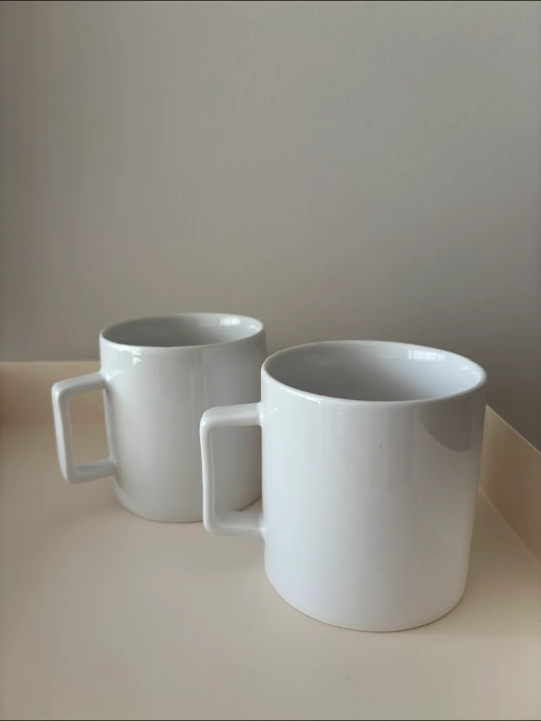 CB2 White Mugs - Set of 2 thumbnail