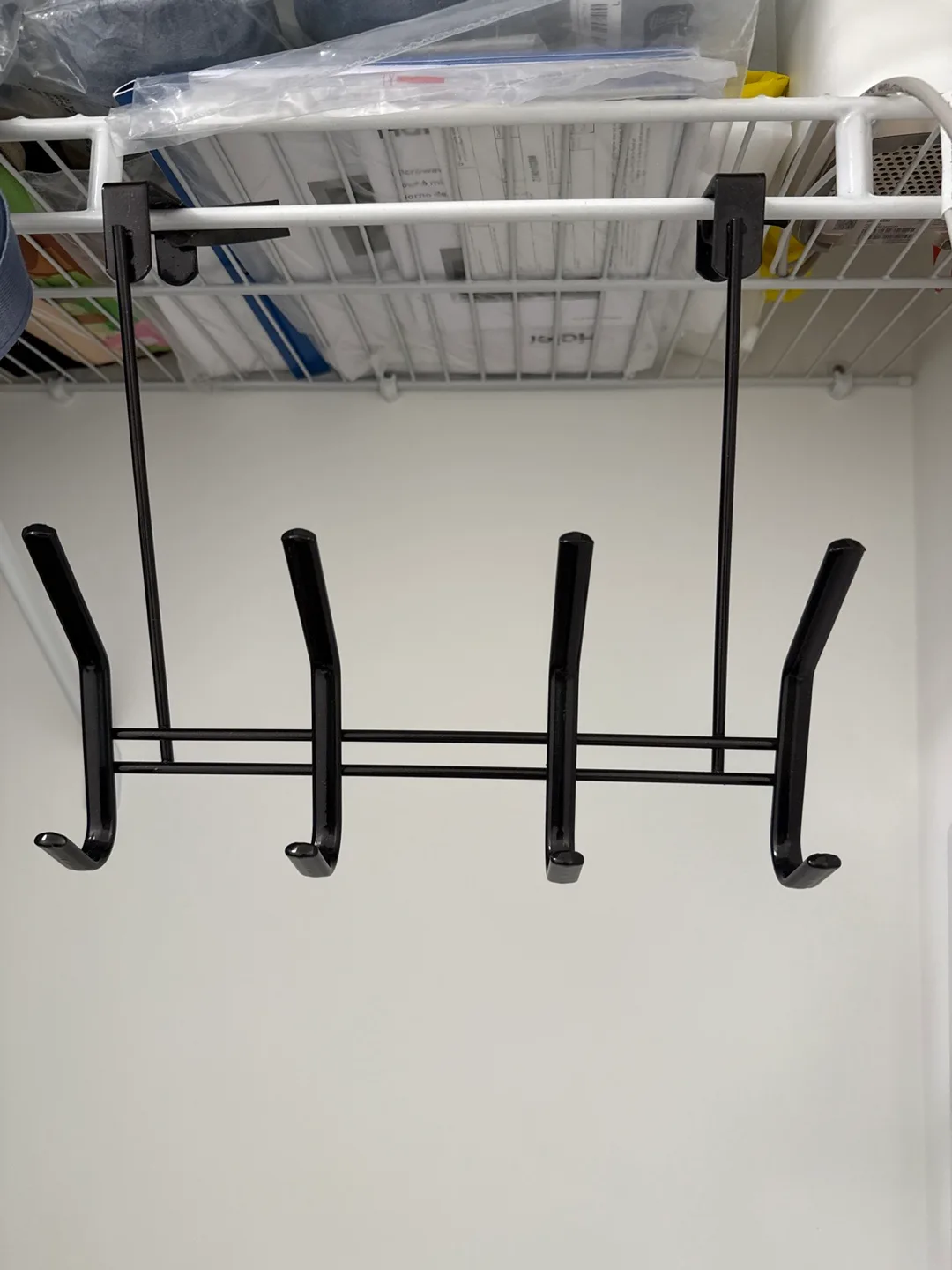 Over the Door Hook Rack - Black thumbnail
