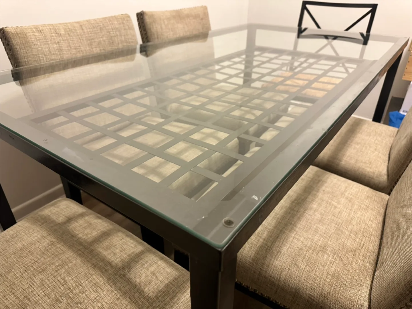Glass Top Dining Table with 6 Chairs image indicator(3)