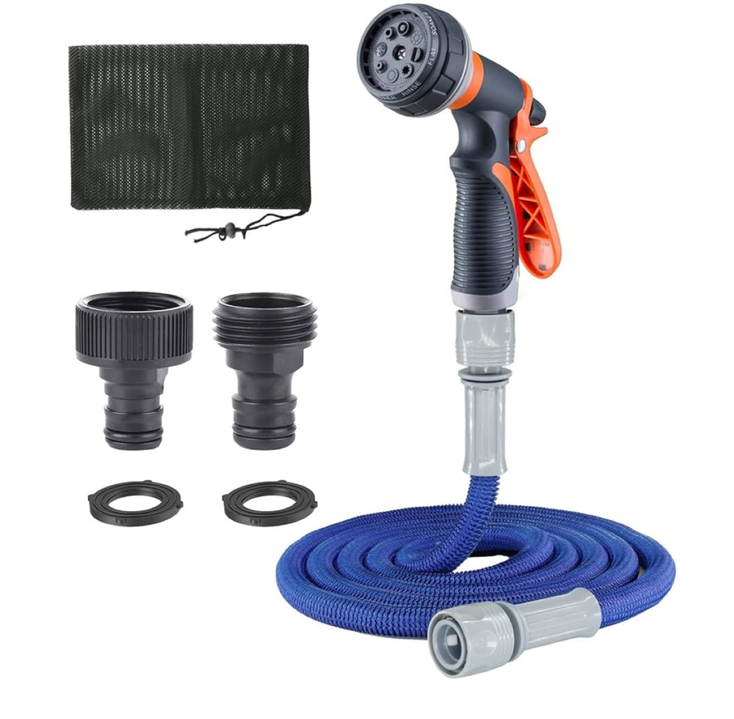 Expandable Garden Hose with 7-Pattern Nozzle