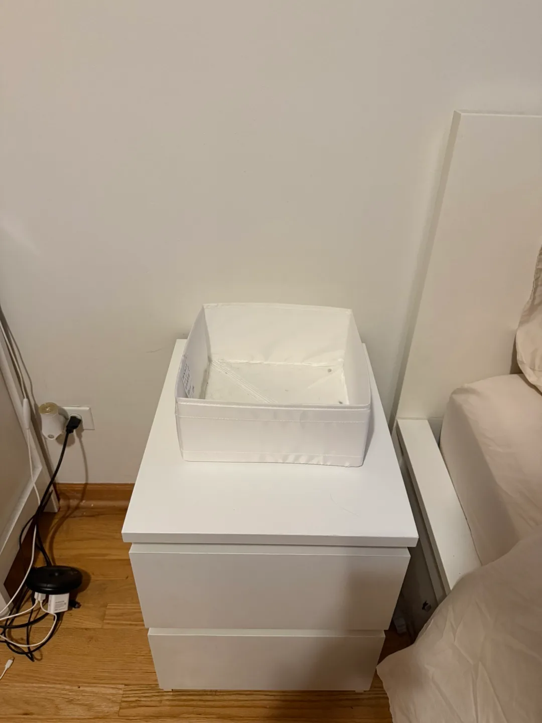 2 White Fabric Storage Box thumbnail